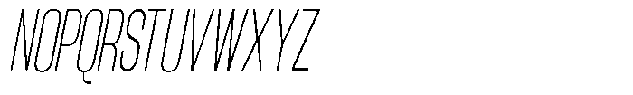 Grivon V02 Extra Light Extra Condensed Slant Font UPPERCASE