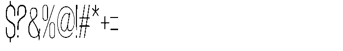 Grivon V02 Extra Light Extra Condensed Font OTHER CHARS