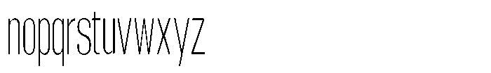 Grivon V02 Extra Light Extra Condensed Font LOWERCASE