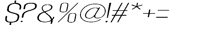 Grivon V02 Extra Light Extra Exp Slant Font OTHER CHARS