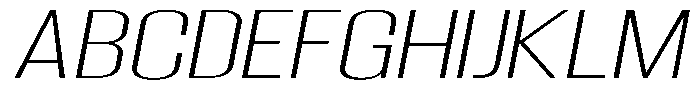 Grivon V02 Extra Light Extra Exp Slant Font UPPERCASE