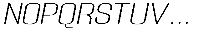 Grivon V02 Extra Light Extra Exp Slant Font UPPERCASE