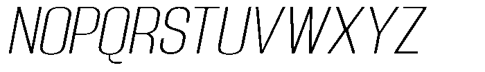 Grivon V02 Extra Light Sem Exp Slant Font UPPERCASE