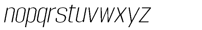 Grivon V02 Extra Light Sem Exp Slant Font LOWERCASE