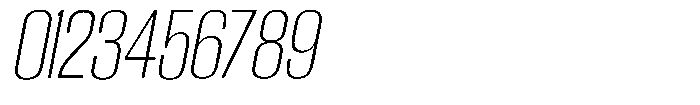 Grivon V02 Extra Light Semi Condensed Slant Font OTHER CHARS
