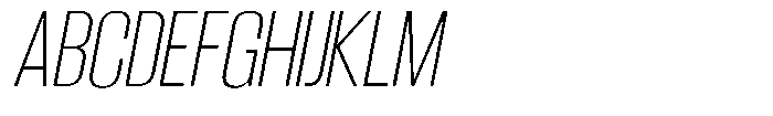 Grivon V02 Extra Light Semi Condensed Slant Font UPPERCASE