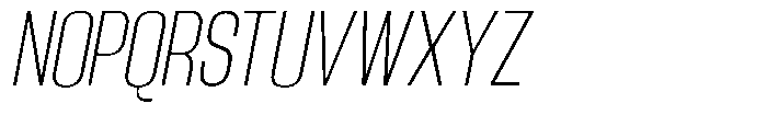 Grivon V02 Extra Light Semi Condensed Slant Font UPPERCASE