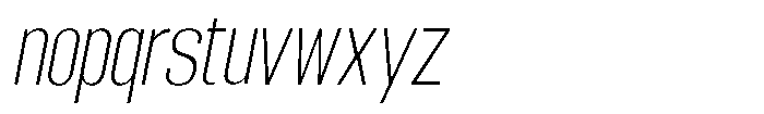 Grivon V02 Extra Light Semi Condensed Slant Font LOWERCASE