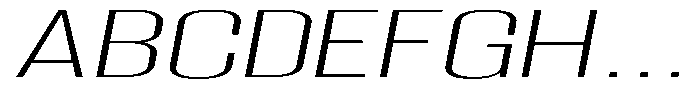 Grivon V02 Extra Light Ult Exp Slant Font UPPERCASE