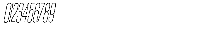 Grivon V02 Extra Light Ultra Condensed Slant Font OTHER CHARS