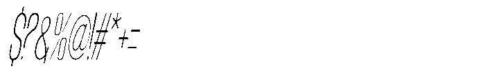 Grivon V02 Extra Light Ultra Condensed Slant Font OTHER CHARS