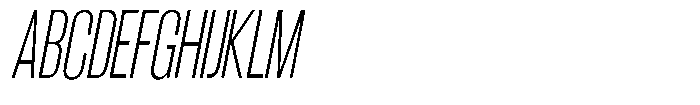 Grivon V02 Light Extra Condensed Slant Font UPPERCASE