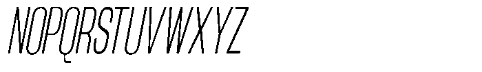 Grivon V02 Light Extra Condensed Slant Font UPPERCASE