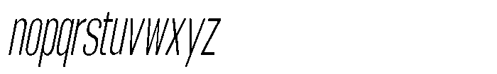 Grivon V02 Light Extra Condensed Slant Font LOWERCASE