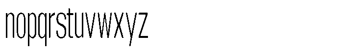 Grivon V02 Light Extra Condensed Font LOWERCASE