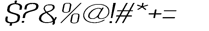 Grivon V02 Light Extra Exp Slant Font OTHER CHARS