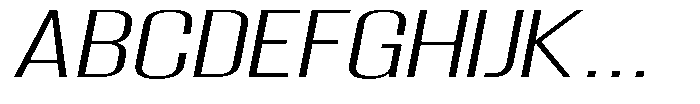 Grivon V02 Light Extra Exp Slant Font UPPERCASE