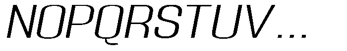 Grivon V02 Light Extra Exp Slant Font UPPERCASE