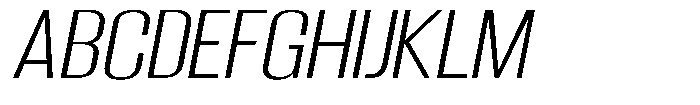 Grivon V02 Light Sem Exp Slant Font UPPERCASE