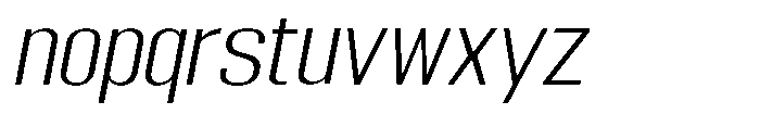 Grivon V02 Light Sem Exp Slant Font LOWERCASE