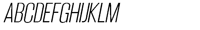 Grivon V02 Light Semi Condensed Slant Font UPPERCASE