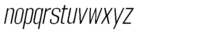 Grivon V02 Light Semi Condensed Slant Font LOWERCASE