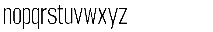 Grivon V02 Light Semi Condensed Font LOWERCASE