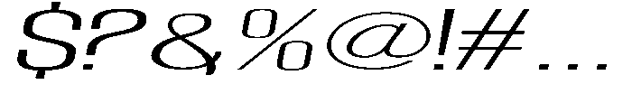 Grivon V02 Light Ult Exp Slant Font OTHER CHARS