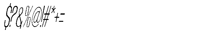 Grivon V02 Light Ultra Condensed Slant Font OTHER CHARS