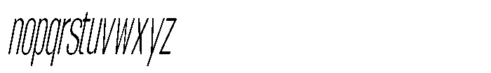 Grivon V02 Light Ultra Condensed Slant Font LOWERCASE