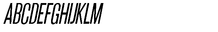 Grivon V02 Medium Extra Condensed Slant Font UPPERCASE