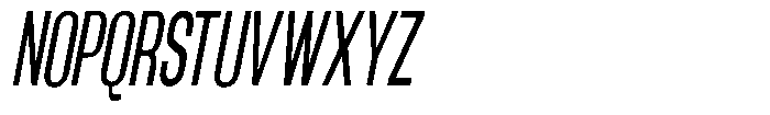 Grivon V02 Medium Extra Condensed Slant Font UPPERCASE