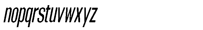 Grivon V02 Medium Extra Condensed Slant Font LOWERCASE