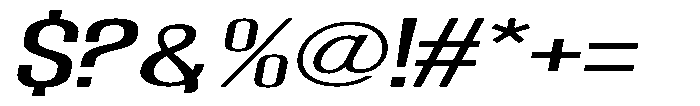 Grivon V02 Medium Extra Exp Slant Font OTHER CHARS