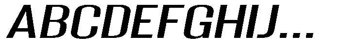 Grivon V02 Medium Extra Exp Slant Font UPPERCASE