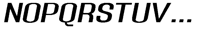 Grivon V02 Medium Extra Exp Slant Font UPPERCASE