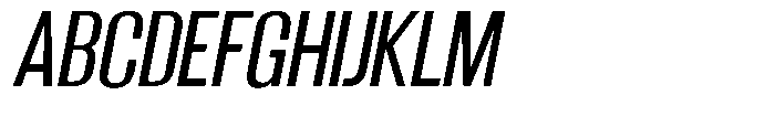 Grivon V02 Medium Semi Condensed Slant Font UPPERCASE