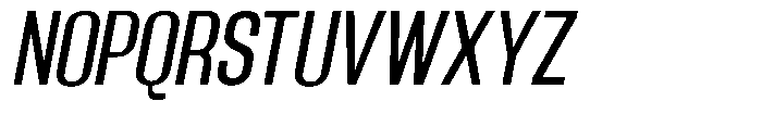 Grivon V02 Medium Semi Condensed Slant Font UPPERCASE