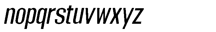 Grivon V02 Medium Semi Condensed Slant Font LOWERCASE