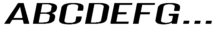 Grivon V02 Medium Ult Exp Slant Font UPPERCASE