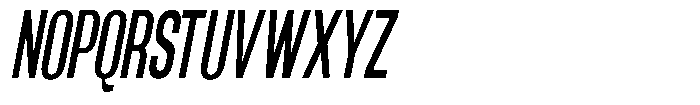 Grivon V02 Sem Bold Extra Condensed Slant Font UPPERCASE