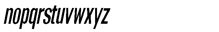 Grivon V02 Sem Bold Extra Condensed Slant Font LOWERCASE