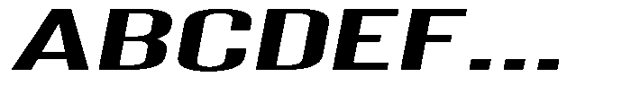 Grivon V02 Sem Bold Ult Exp Slant Font UPPERCASE