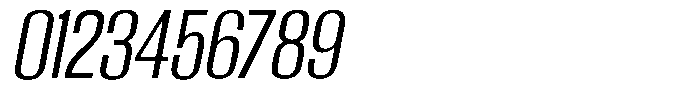 Grivon V02 Semi Condensed Slant Font OTHER CHARS