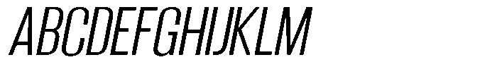 Grivon V02 Semi Condensed Slant Font UPPERCASE
