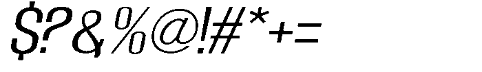 Grivon V02 Semi Expanded Slant Font OTHER CHARS