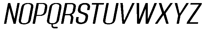 Grivon V02 Semi Expanded Slant Font UPPERCASE