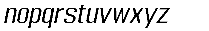 Grivon V02 Semi Expanded Slant Font LOWERCASE