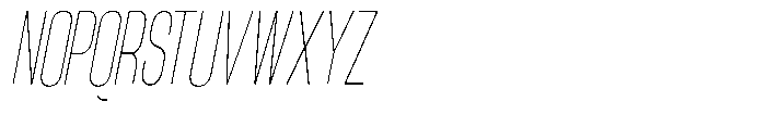 Grivon V02 Thin Extra Condensed Slant Font UPPERCASE