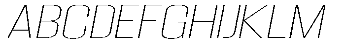 Grivon V02 Thin Extra Exp Slant Font UPPERCASE